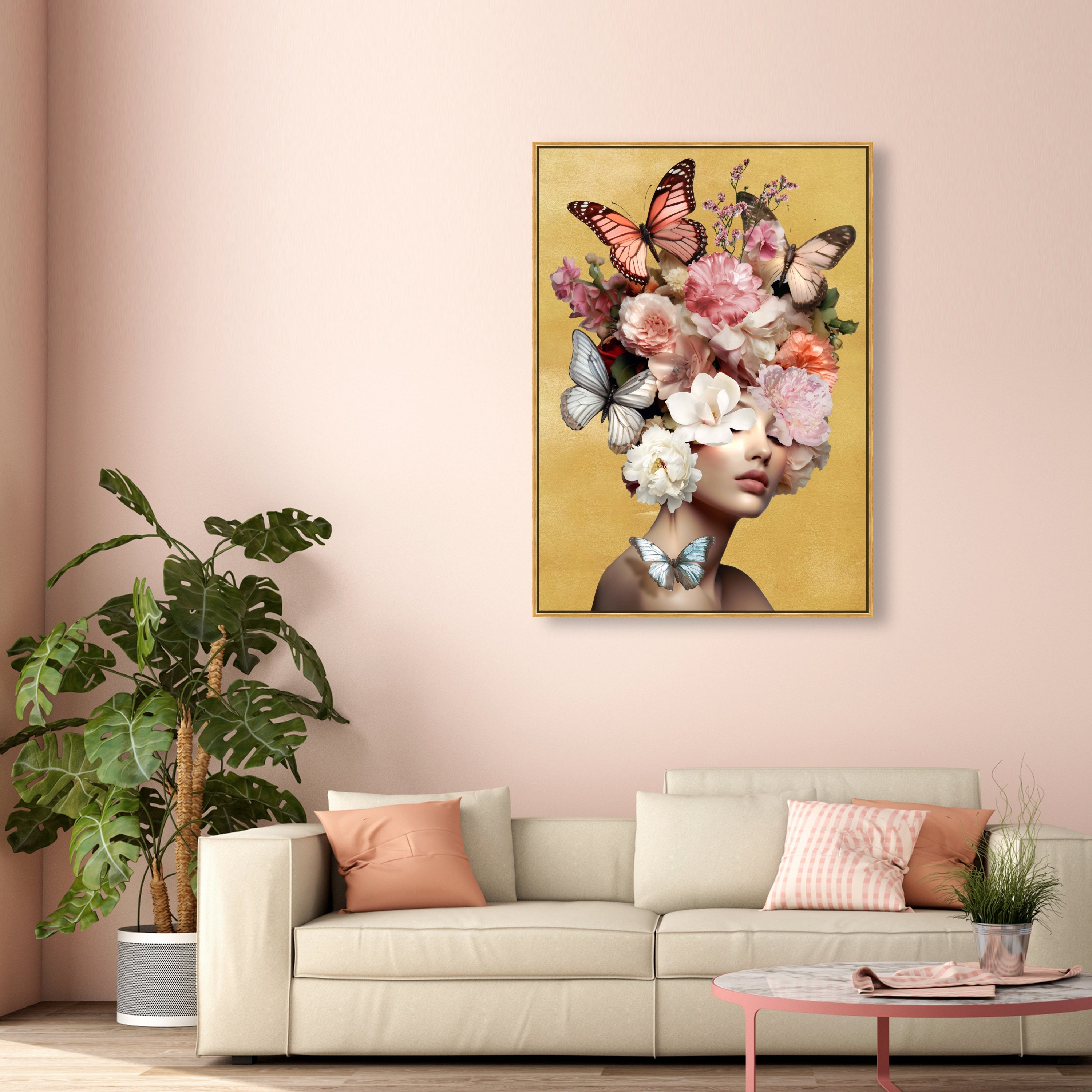 Butterfly Aficionado | Hand Embellished Gold Leaf Art