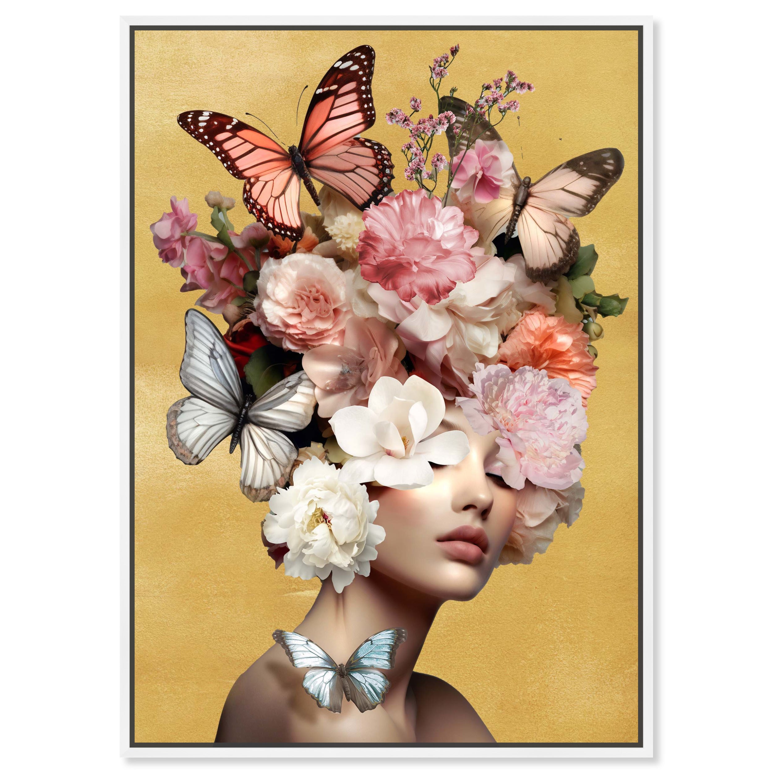Butterfly Aficionado | Hand Embellished Gold Leaf Art