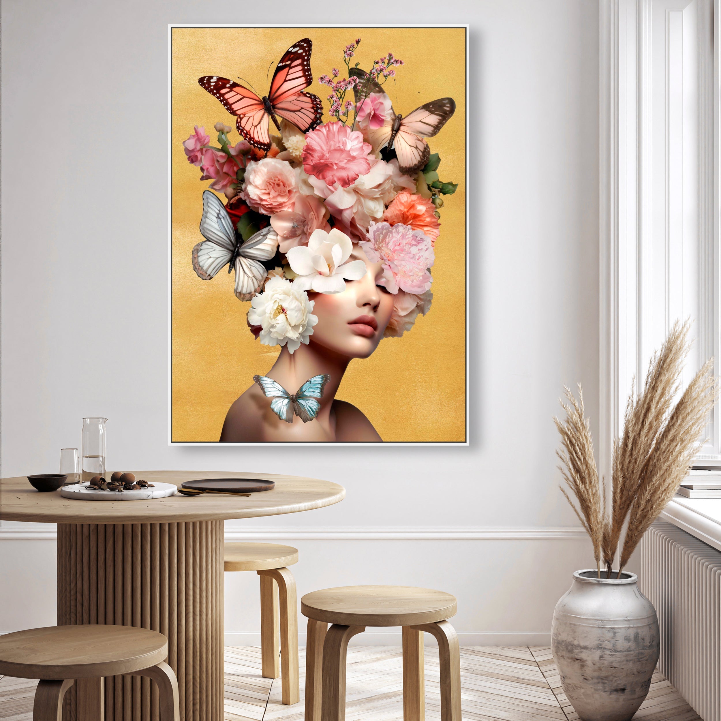 Butterfly Aficionado | Hand Embellished Gold Leaf Art