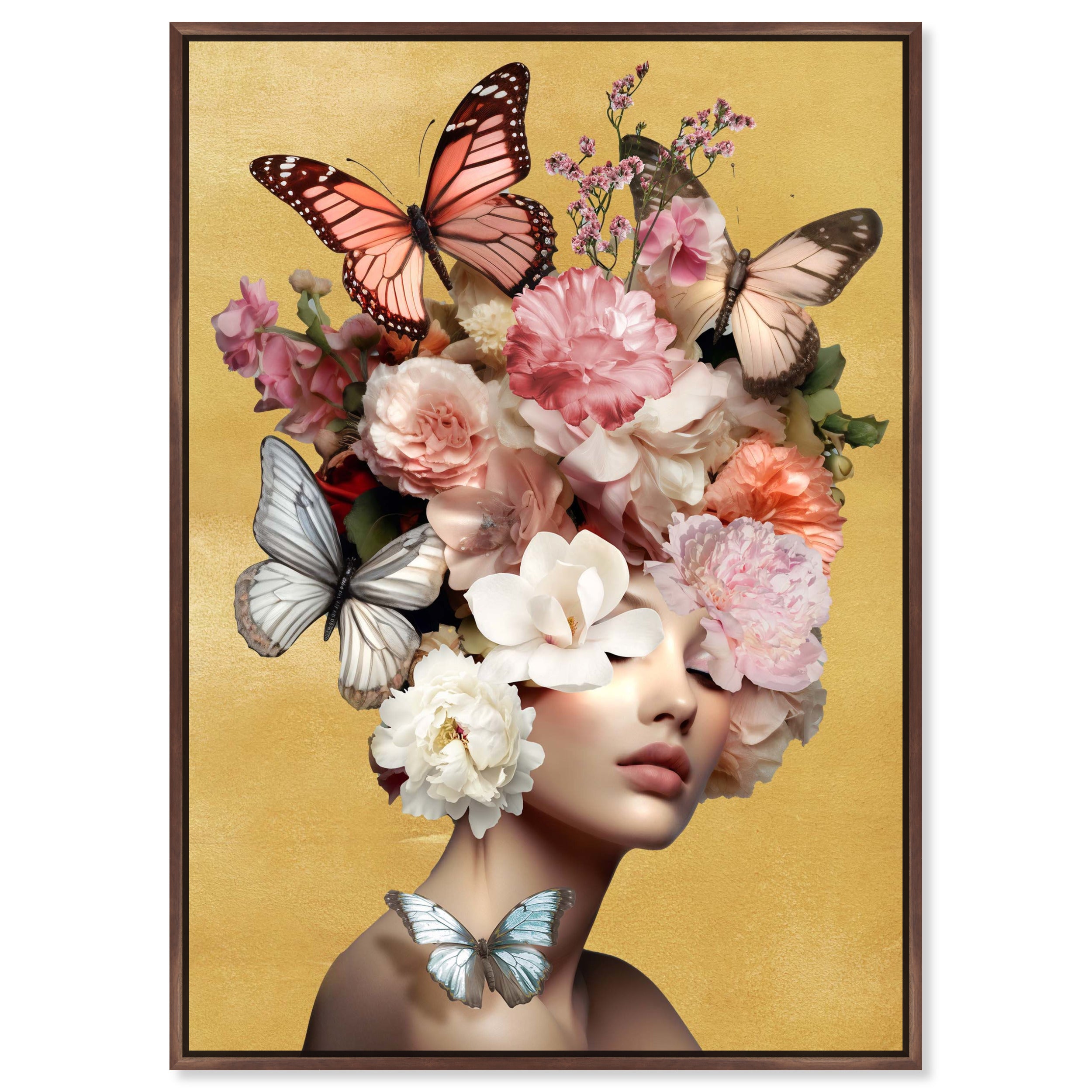 Butterfly Aficionado | Hand Embellished Gold Leaf Art