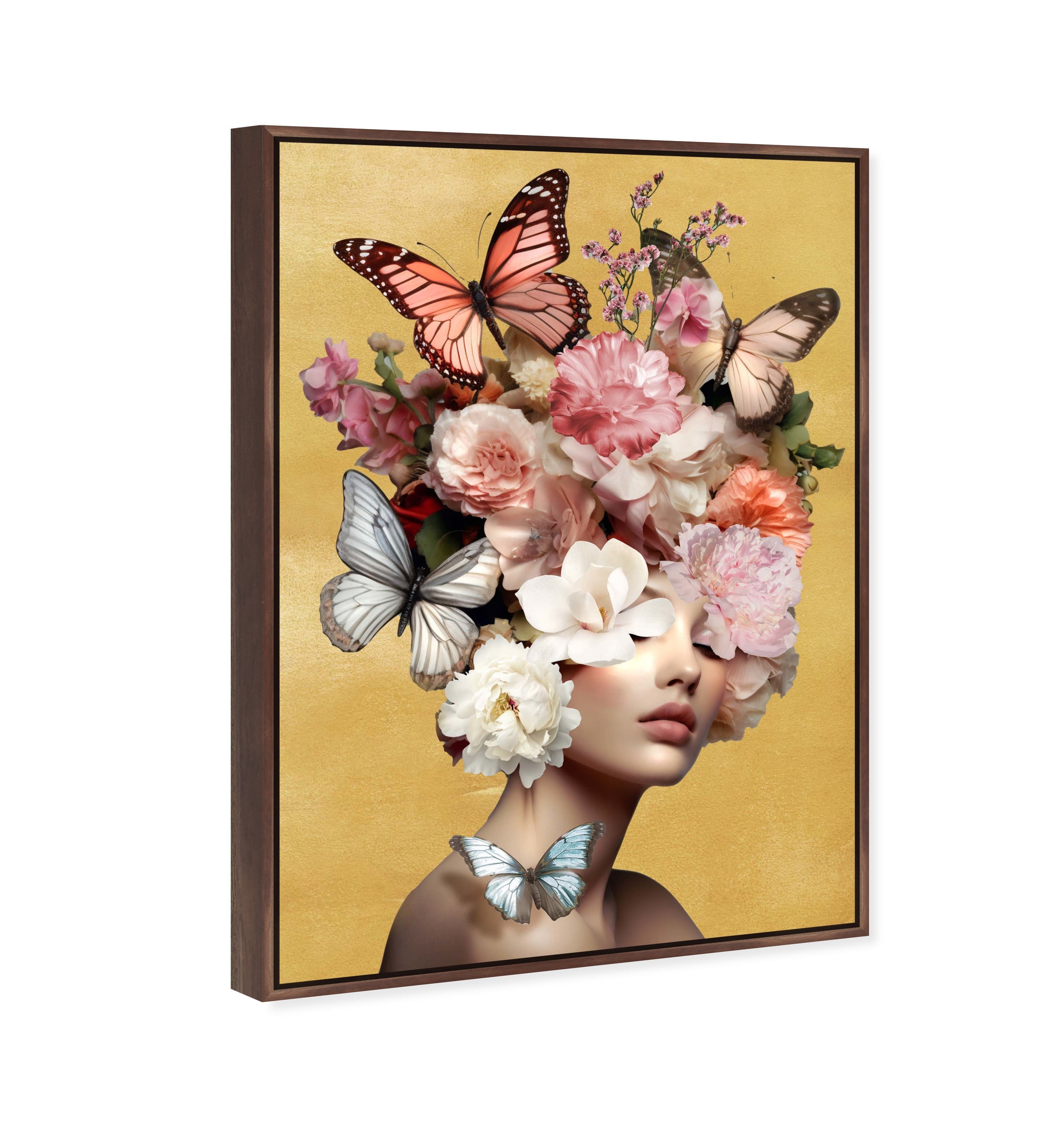 Butterfly Aficionado | Hand Embellished Gold Leaf Art