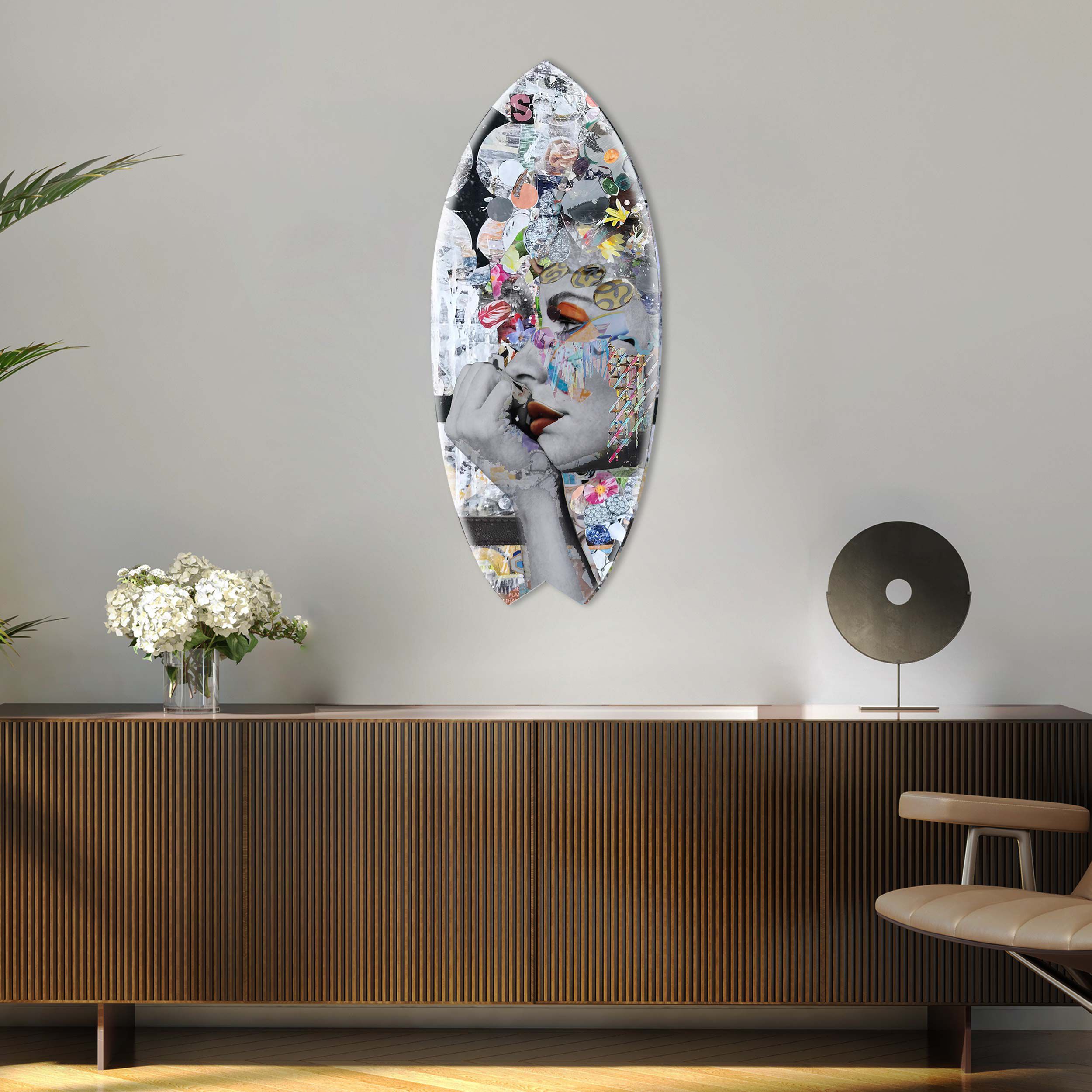 Katy Hirschfeld - Floral Gaze II Skimboard