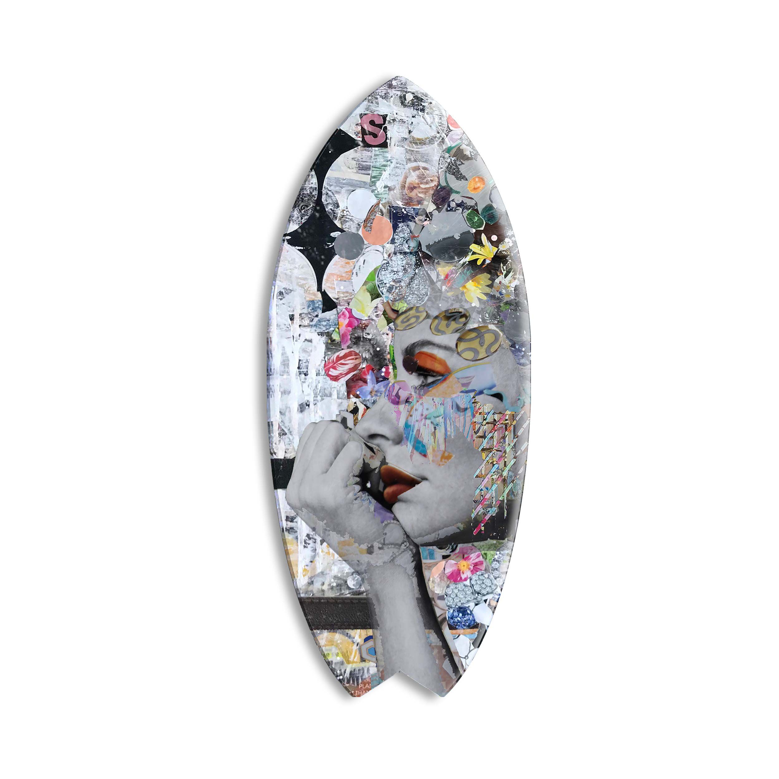 Katy Hirschfeld - Floral Gaze II Skimboard