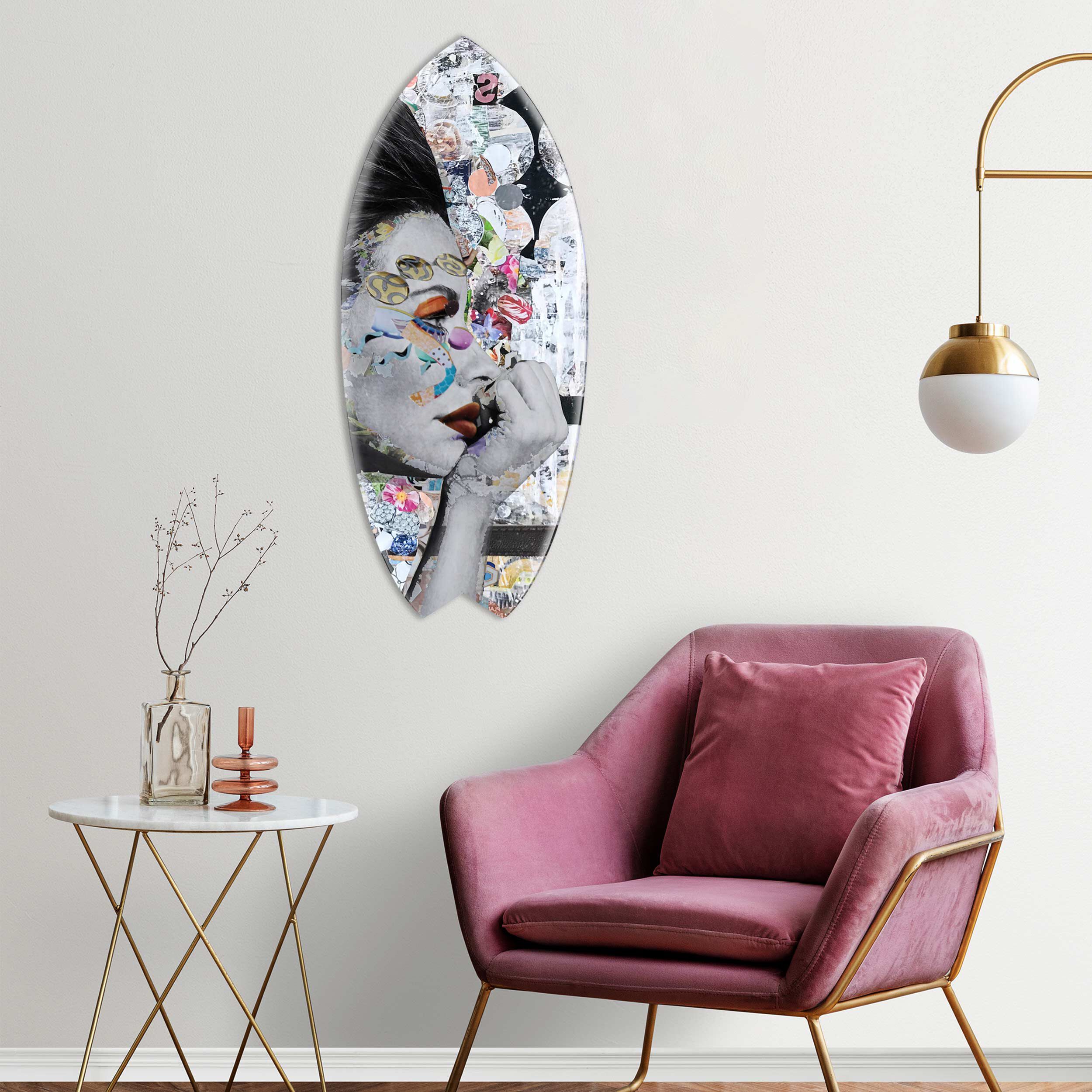 Katy Hirschfeld - Floral Gaze I Skimboard
