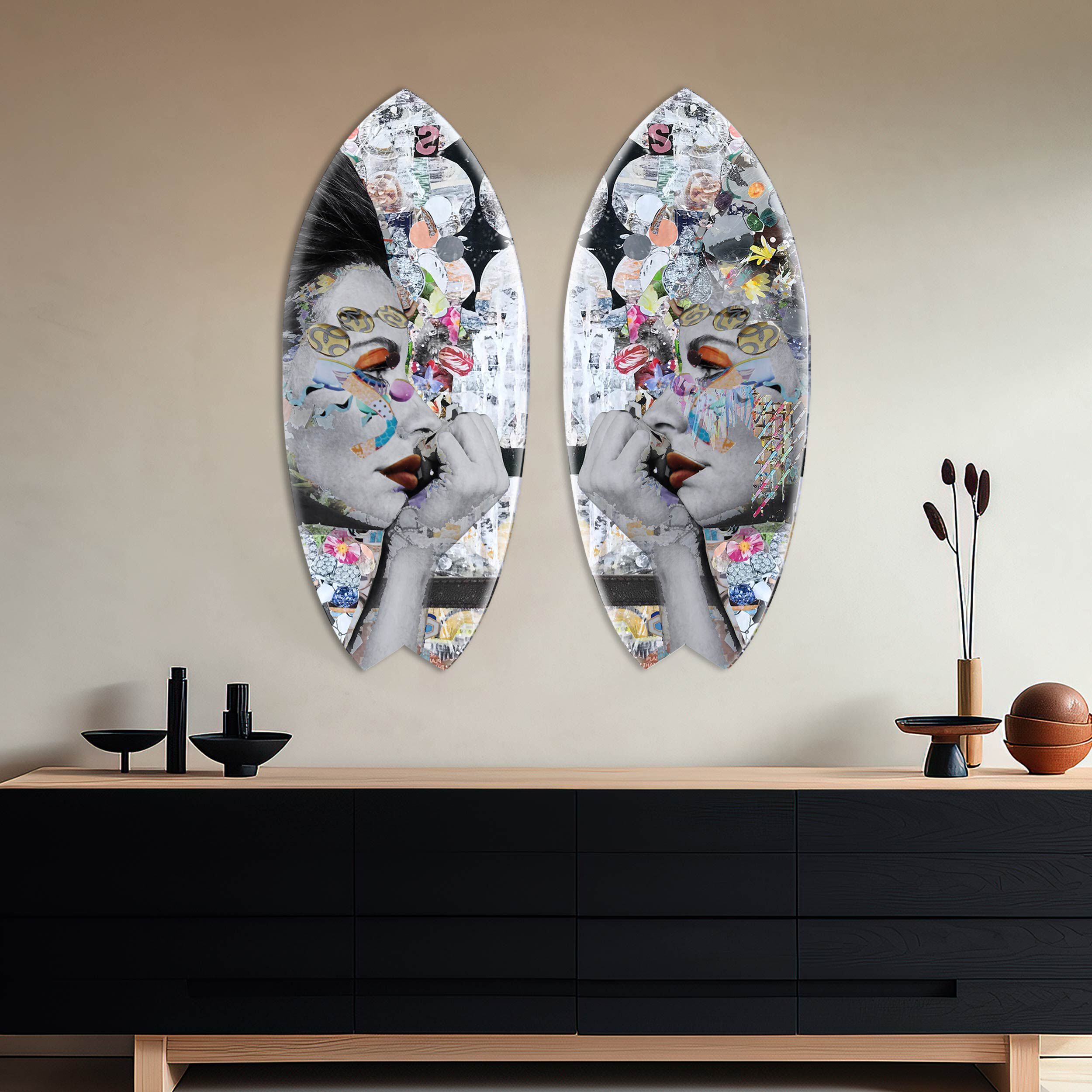 Katy Hirschfeld Double Floral Gaze Skimboard SET Main image