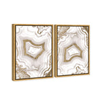 Gold Geode Waves - 2 Piece Set - With Gold Leaf