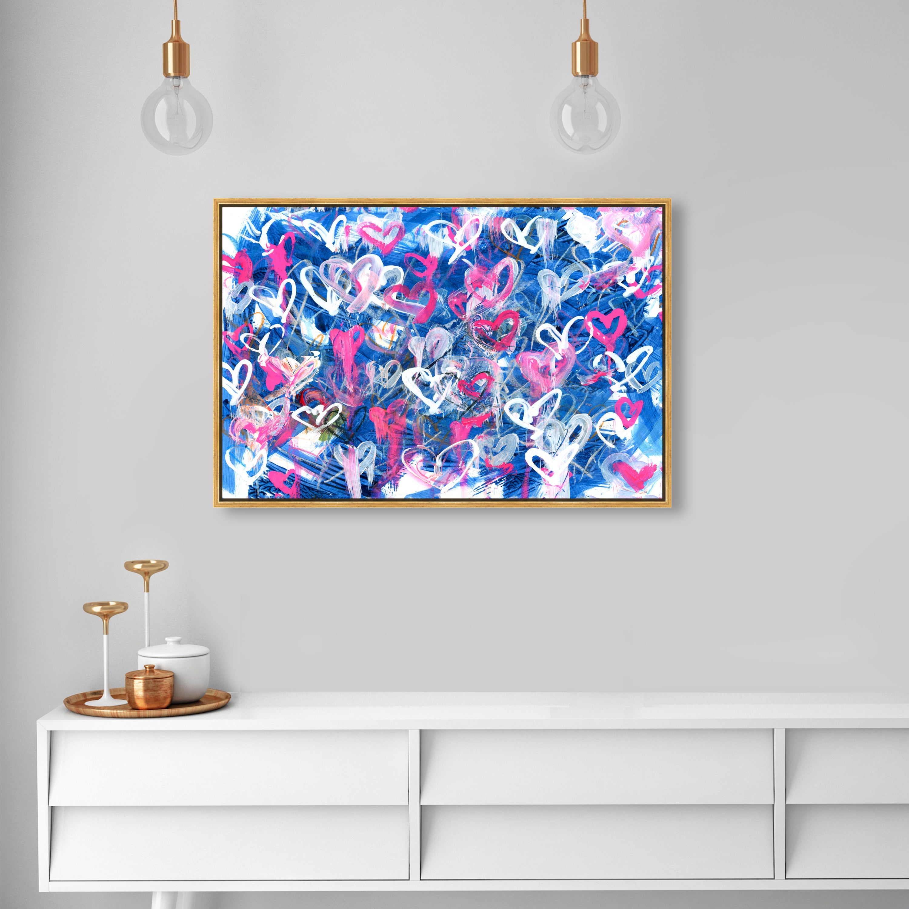 Love on The Blue - With Acrylic Paint