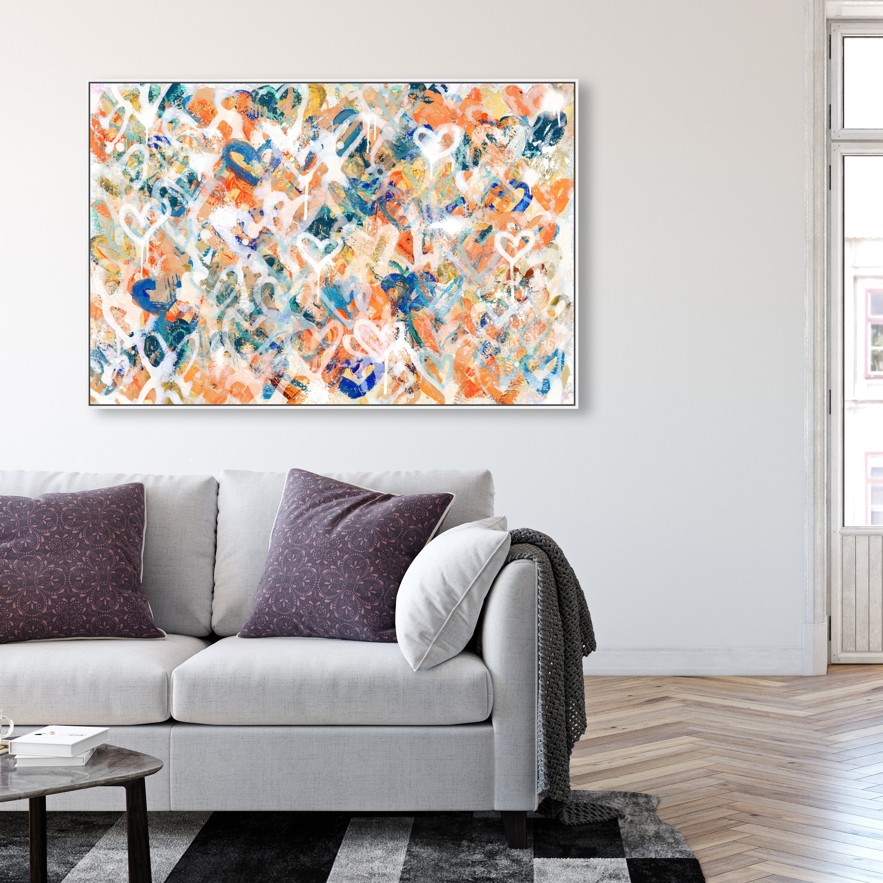 Peach Fuzz Graffiti - With Acrylic Paint