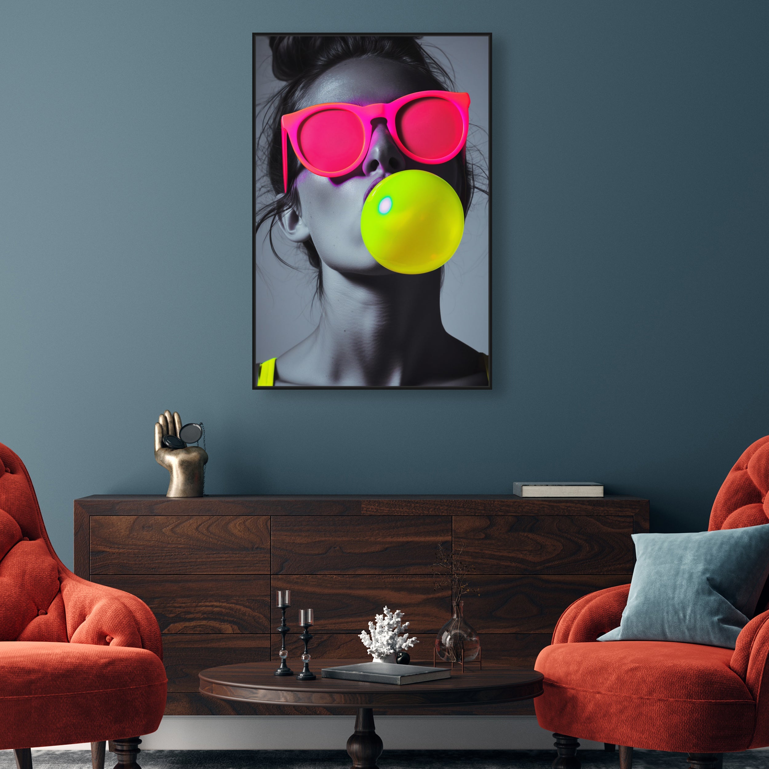 Bubble One - Framed Acrylic Sculpture