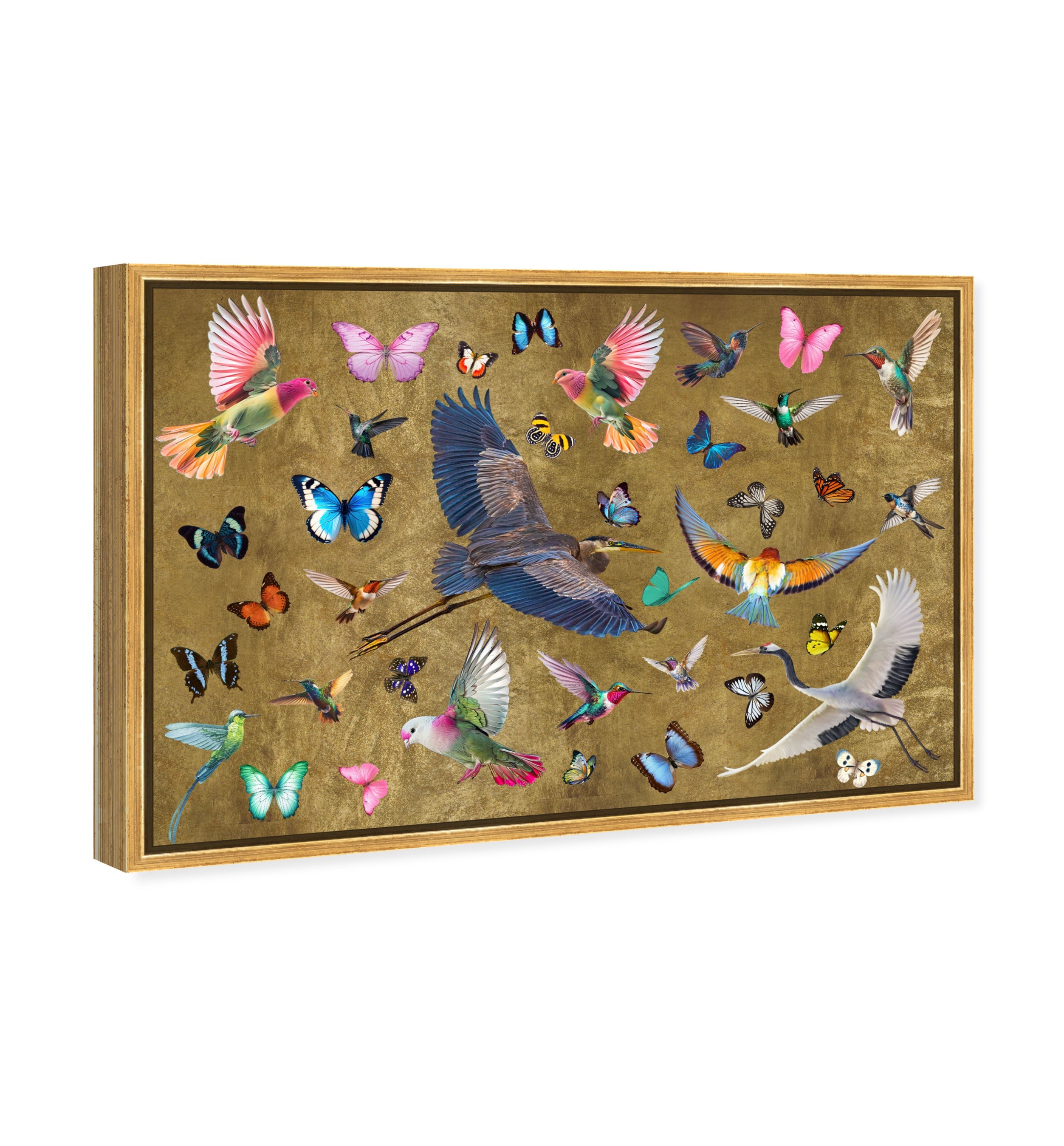 Exotic Singapore Birds - With Gold Leaf