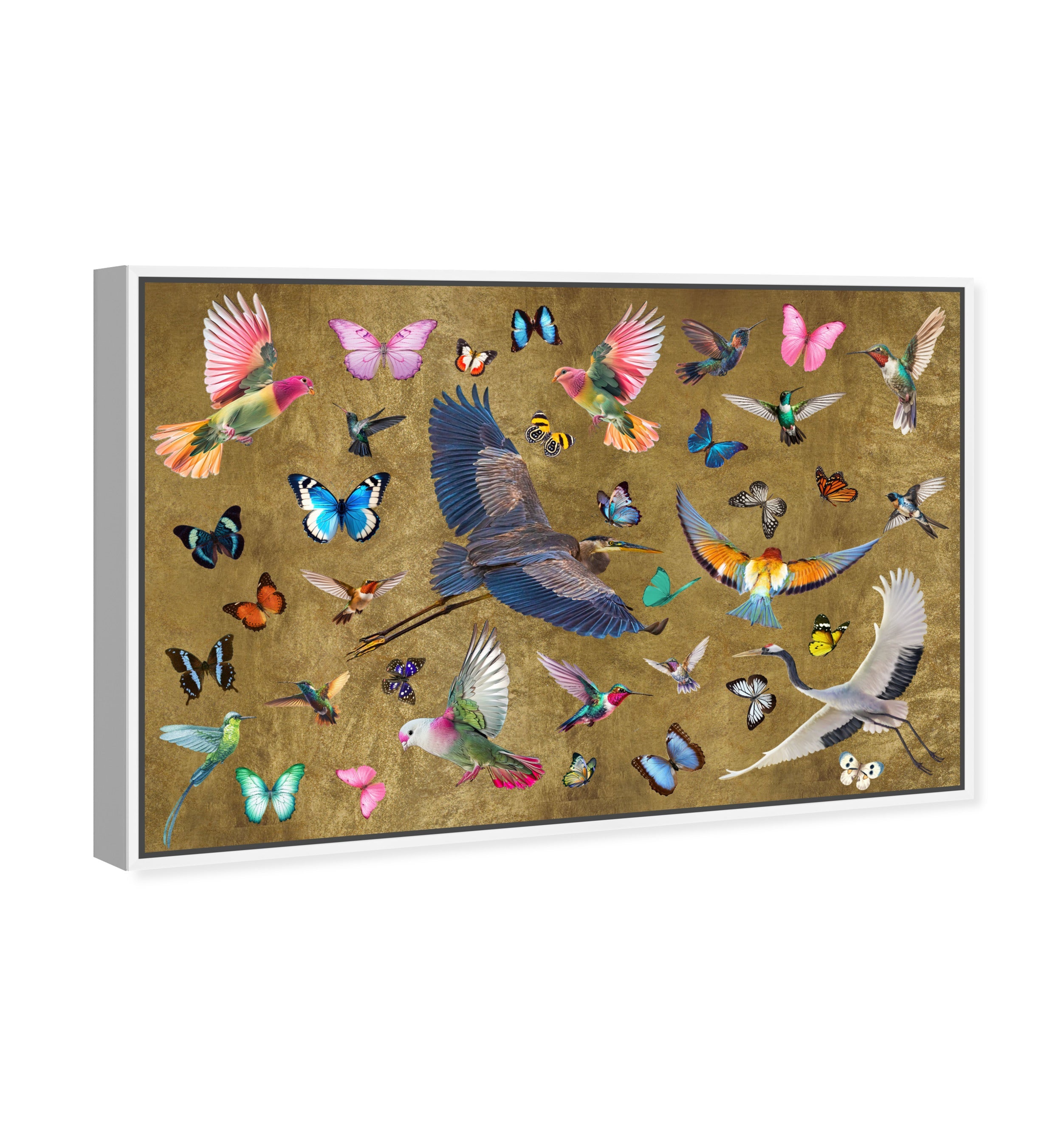 Exotic Singapore Birds - With Gold Leaf