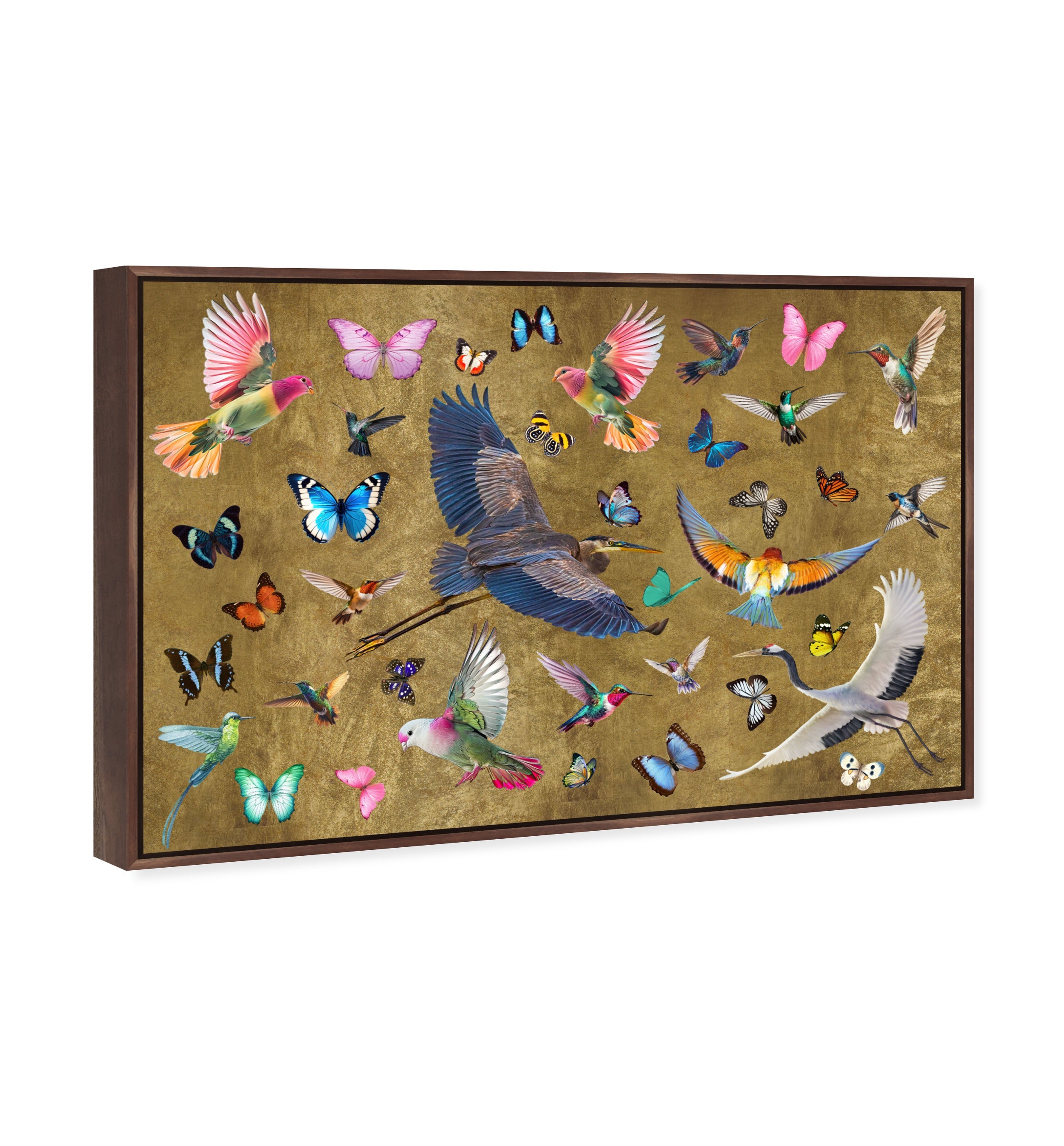 Exotic Singapore Birds - With Gold Leaf