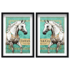 Teal Gilded Grace Duo - With Gold Leaf