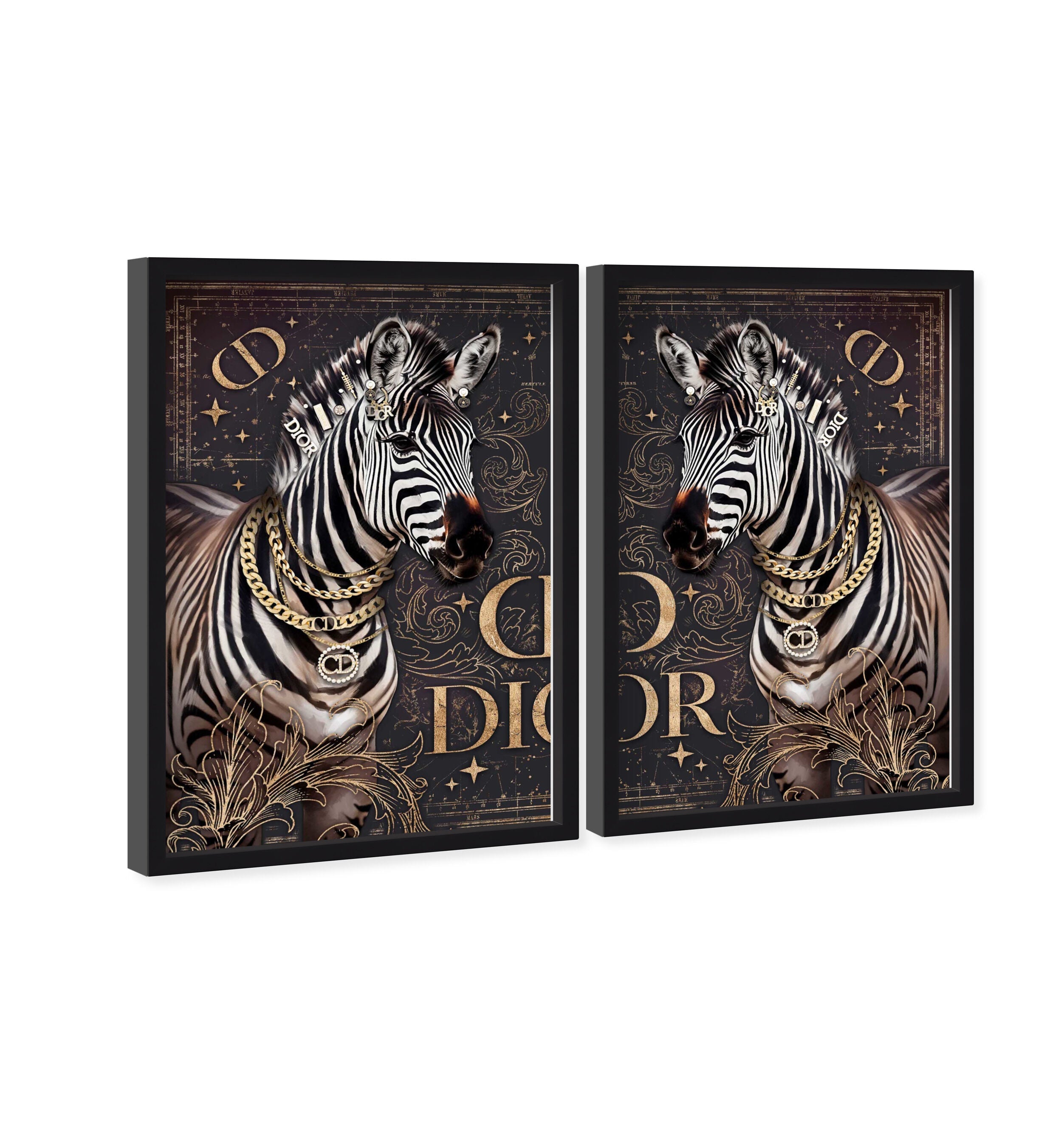 Striped Lux Duo - With Gold Leaf