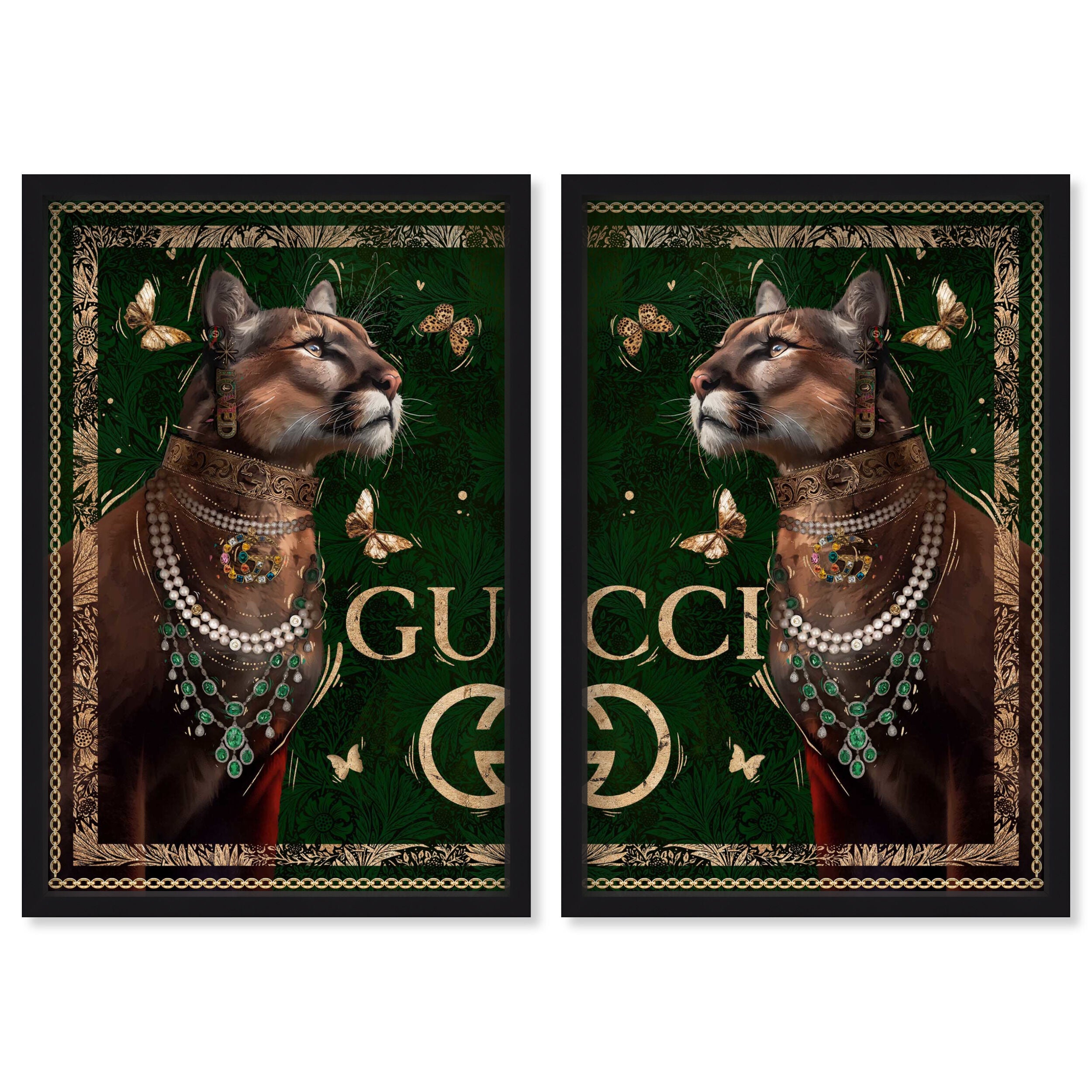 Emerald Legacy Felines Duo - With Gold Leaf Main image
