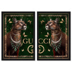 Emerald Legacy Felines Duo - With Gold Leaf