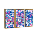 Love on The Blue Triptych - With Acrylic Paint
