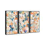 Peach Fuzz Graffiti Triptych - With Acrylic Paint