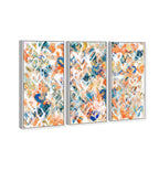 Peach Fuzz Graffiti Triptych - With Acrylic Paint
