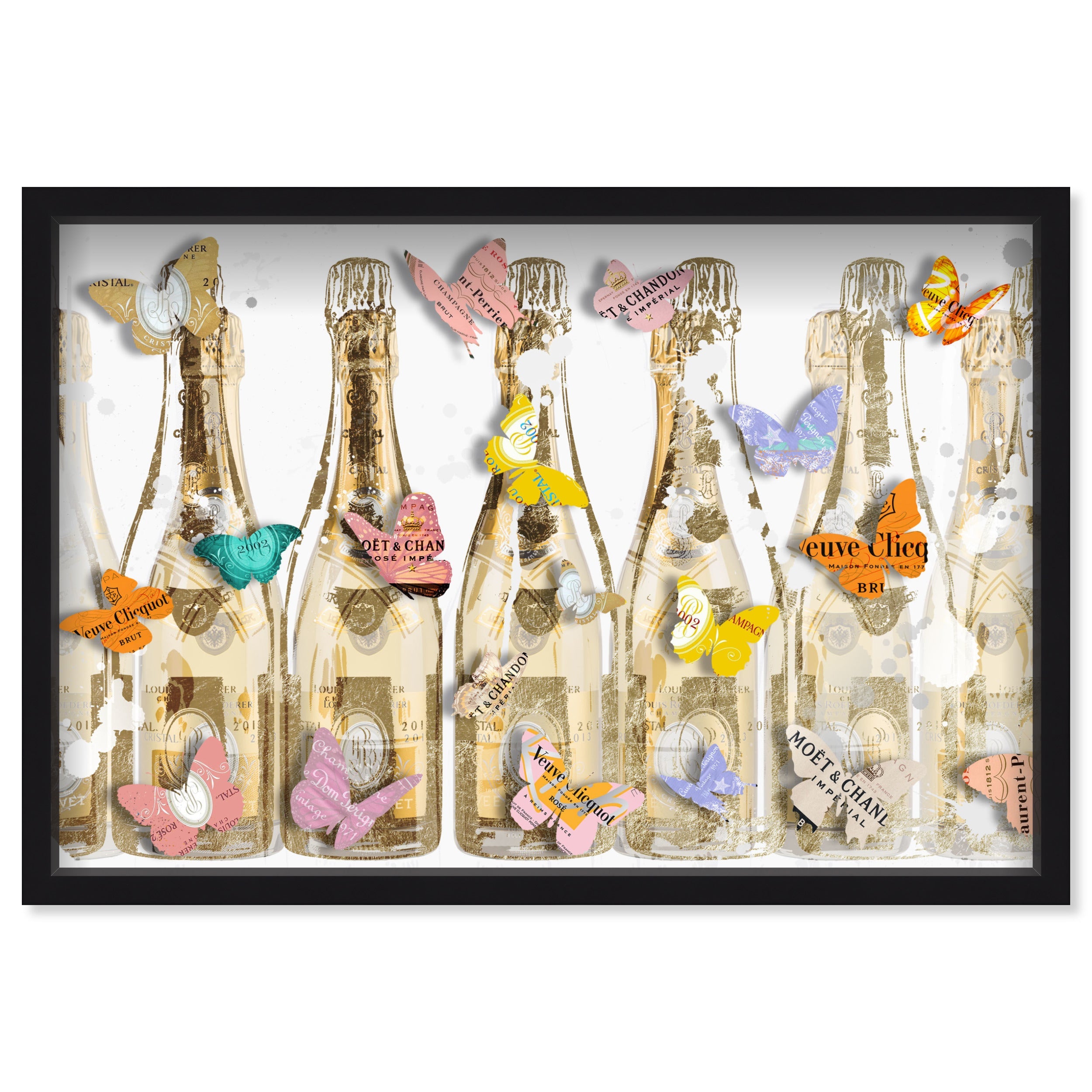 Champagne Morning Bloom | Hand Embellished & Sculptural Gold Leaf Art