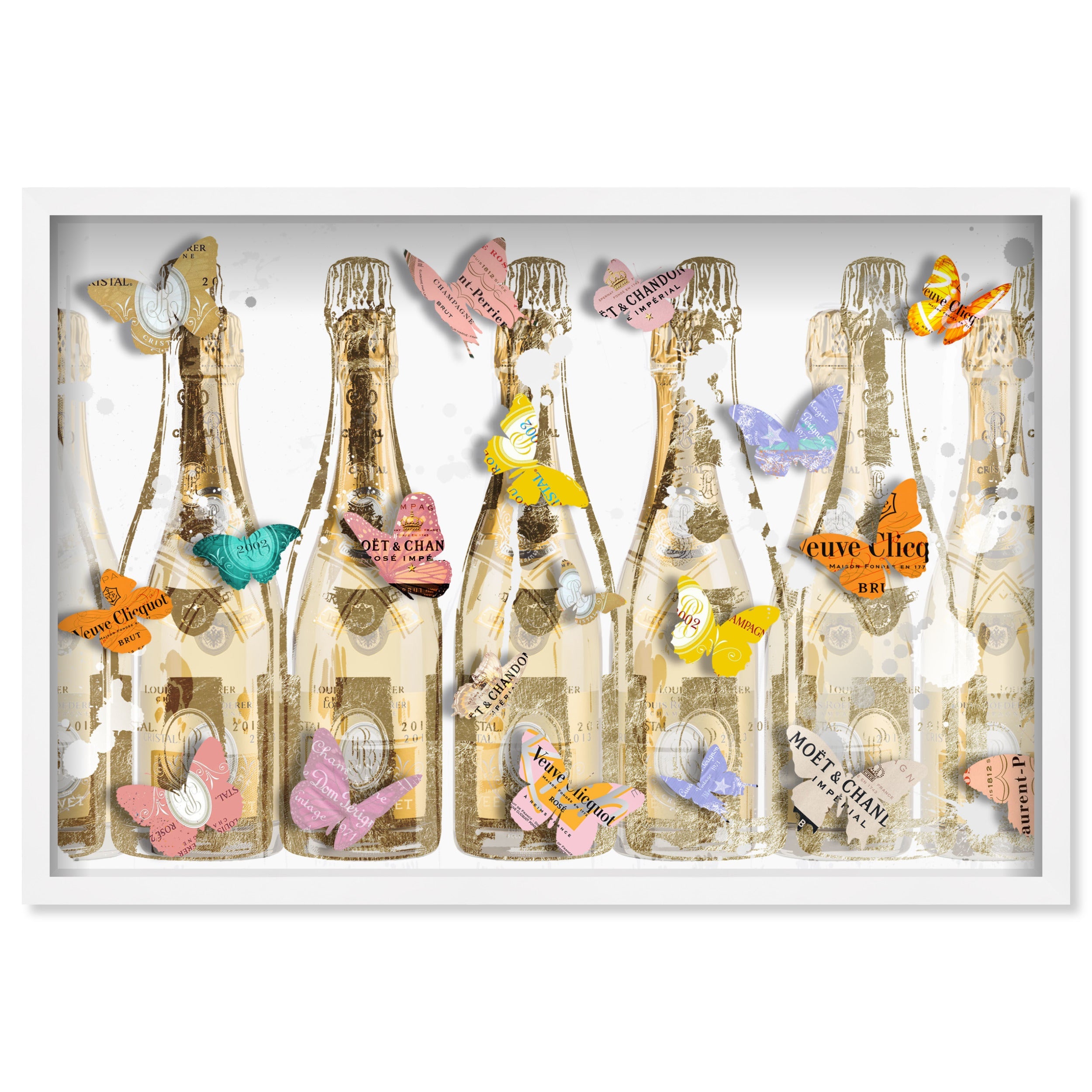 Champagne Morning Bloom | Hand Embellished & Sculptural Gold Leaf Art