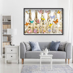 Champagne Morning Bloom | Hand Embellished & Sculptural Gold Leaf Art