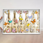Champagne Morning Bloom | Hand Embellished & Sculptural Gold Leaf Art