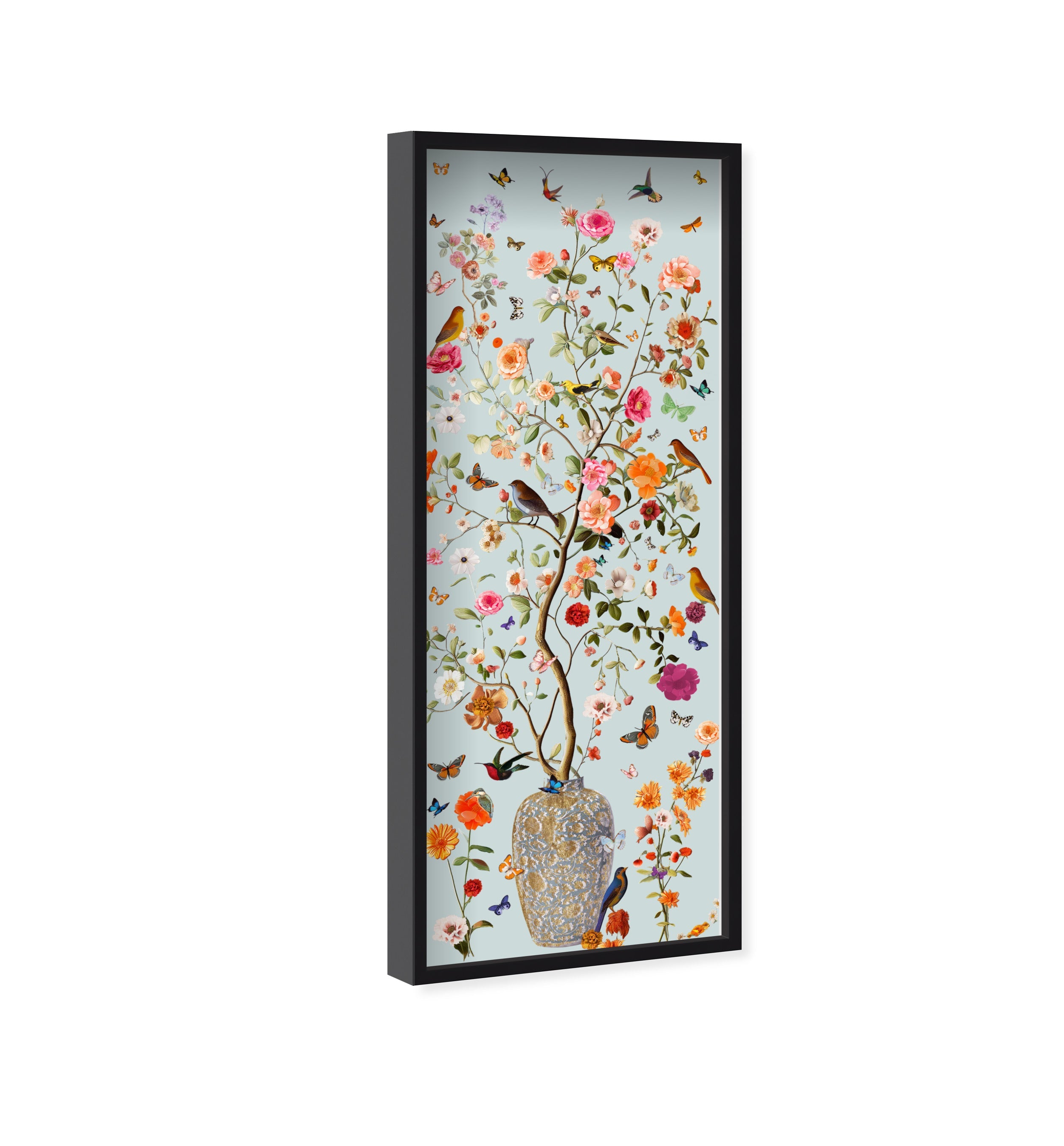Blooming Coral and Blue| Layered 3 Dimensional Finishes