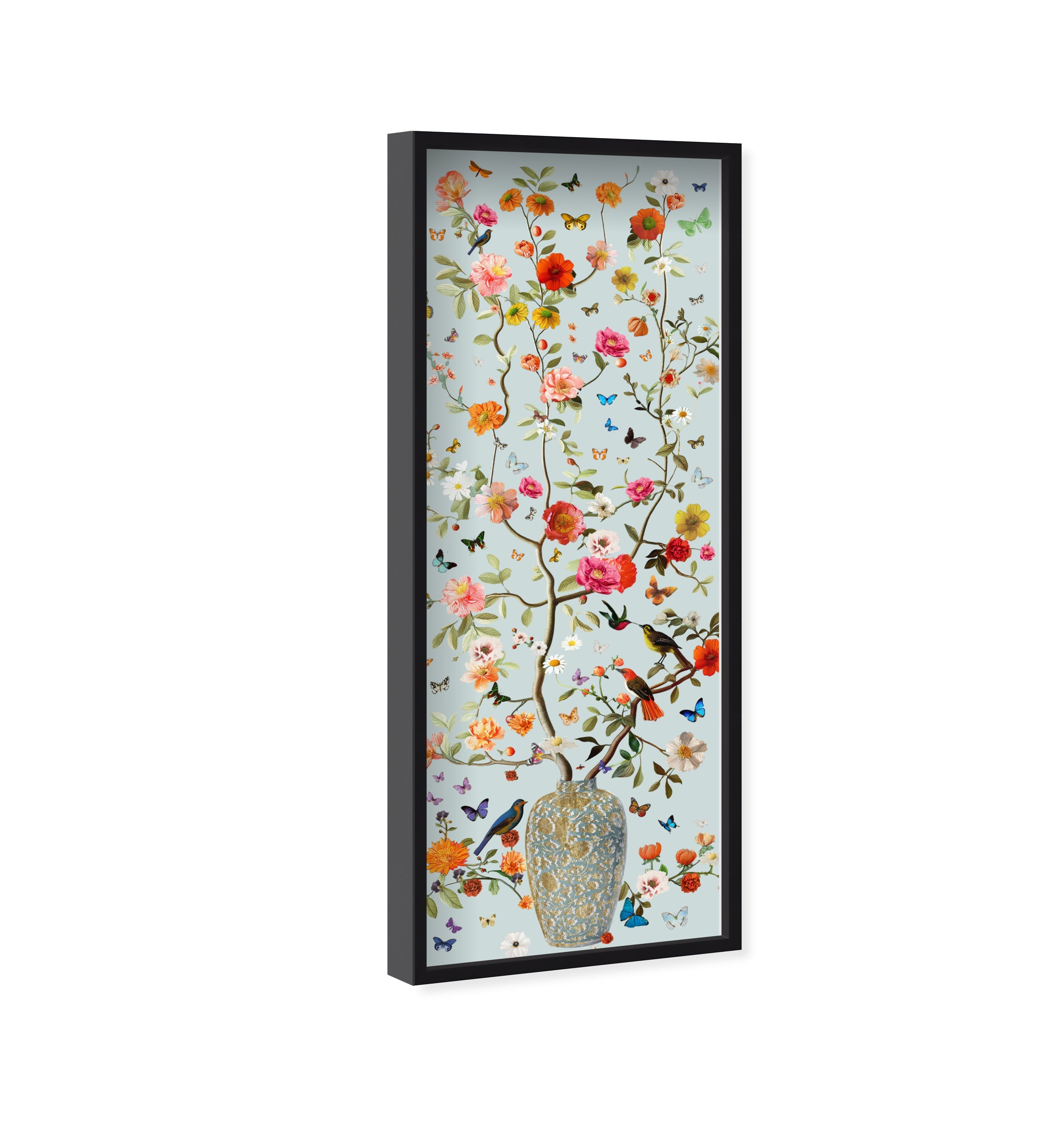 Blooming Coral and Blue 2 | Layered 3 Dimensional Finishes