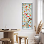 Blooming Coral and Blue 2 | Layered 3 Dimensional Finishes