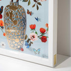 Blooming Coral and Blue 2 | Layered 3 Dimensional Finishes