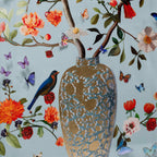 Blooming Coral and Blue 2 | Layered 3 Dimensional Finishes