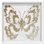Butterfly Paper Sculpture Gold I | Hand Embellished & Sculptural Gold Leaf Art