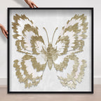 Butterfly Paper Sculpture Gold I | Hand Embellished & Sculptural Gold Leaf Art
