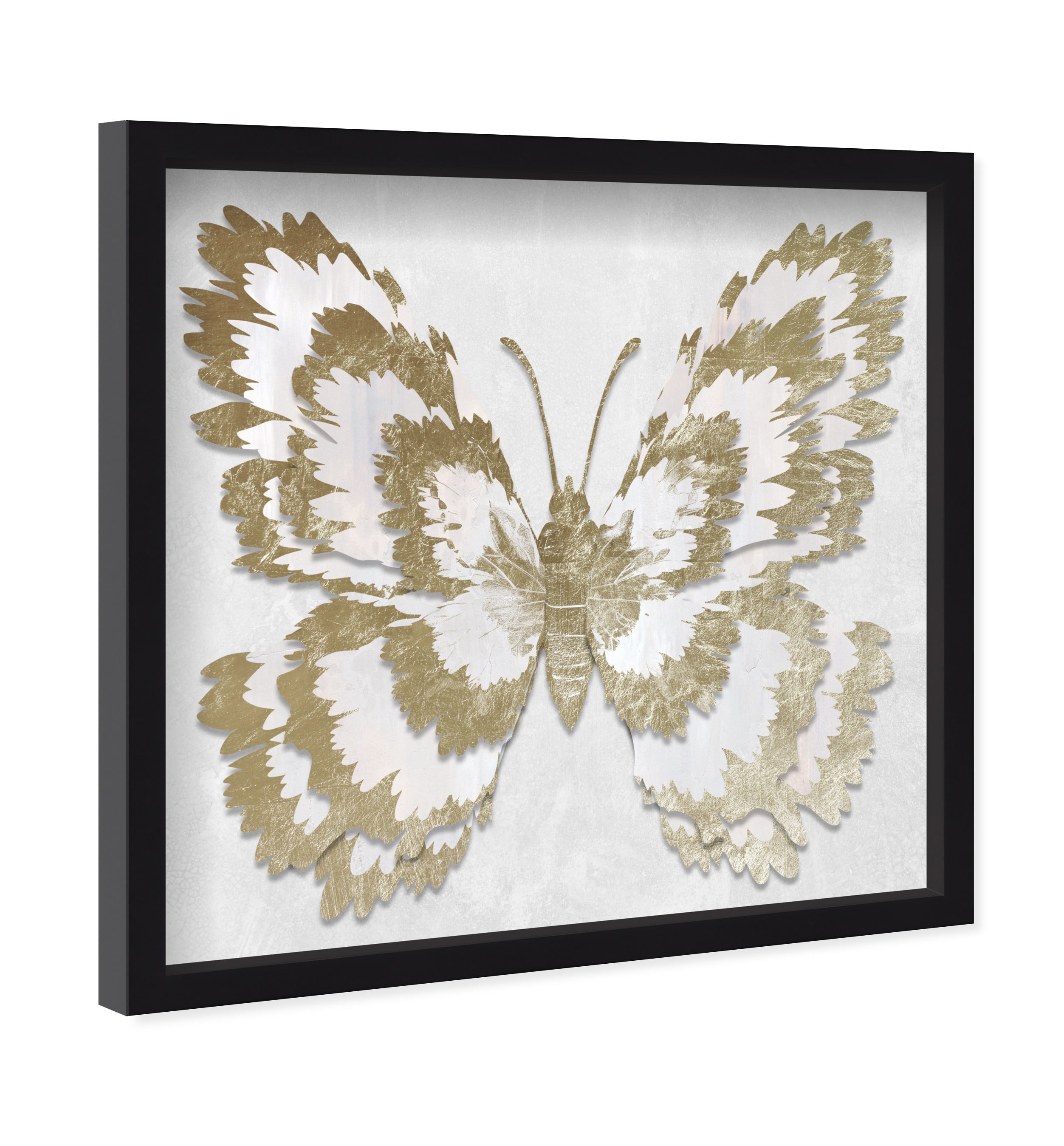 Butterfly Paper Sculpture Gold I | Hand Embellished & Sculptural Gold Leaf Art Secondary image