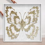 Butterfly Paper Sculpture Gold I | Hand Embellished & Sculptural Gold Leaf Art