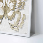 Butterfly Paper Sculpture Gold I | Hand Embellished & Sculptural Gold Leaf Art
