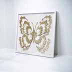 Butterfly Paper Sculpture Gold I | Hand Embellished & Sculptural Gold Leaf Art