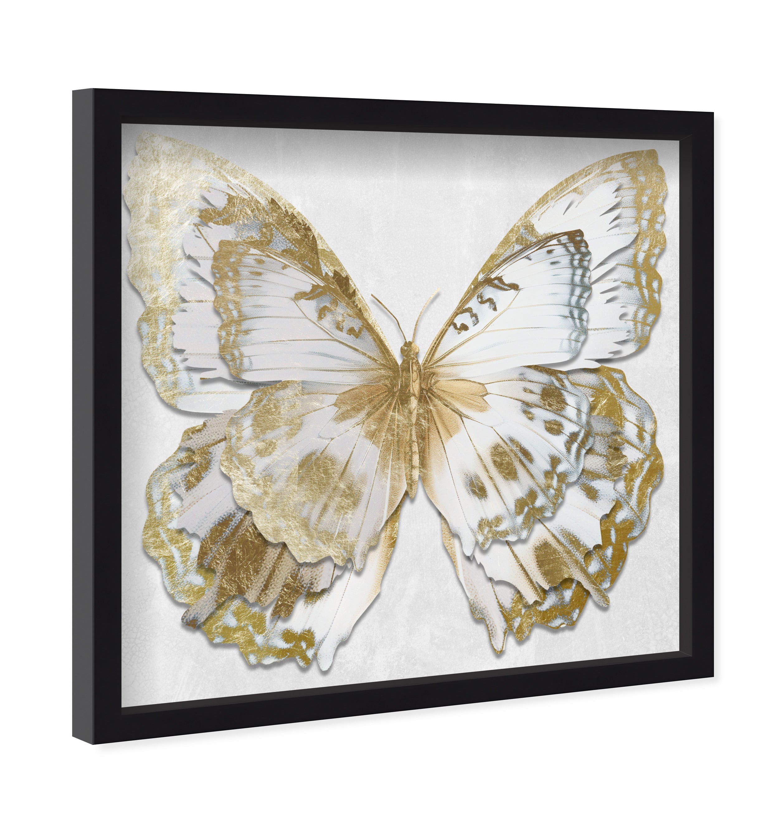 Butterfly Paper Sculpture Gold II | Hand Embellished & Sculptural Gold Leaf Art