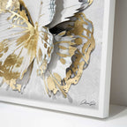 Butterfly Paper Sculpture Gold II | Hand Embellished & Sculptural Gold Leaf Art