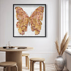 Butterfly Paper Sculpture Gold III | Hand Embellished & Sculptural Gold Leaf Art