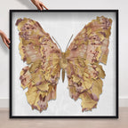 Butterfly Paper Sculpture Gold III | Hand Embellished & Sculptural Gold Leaf Art