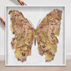 Butterfly Paper Sculpture Gold III | Hand Embellished & Sculptural Gold Leaf Art