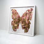 Butterfly Paper Sculpture Gold III | Hand Embellished & Sculptural Gold Leaf Art