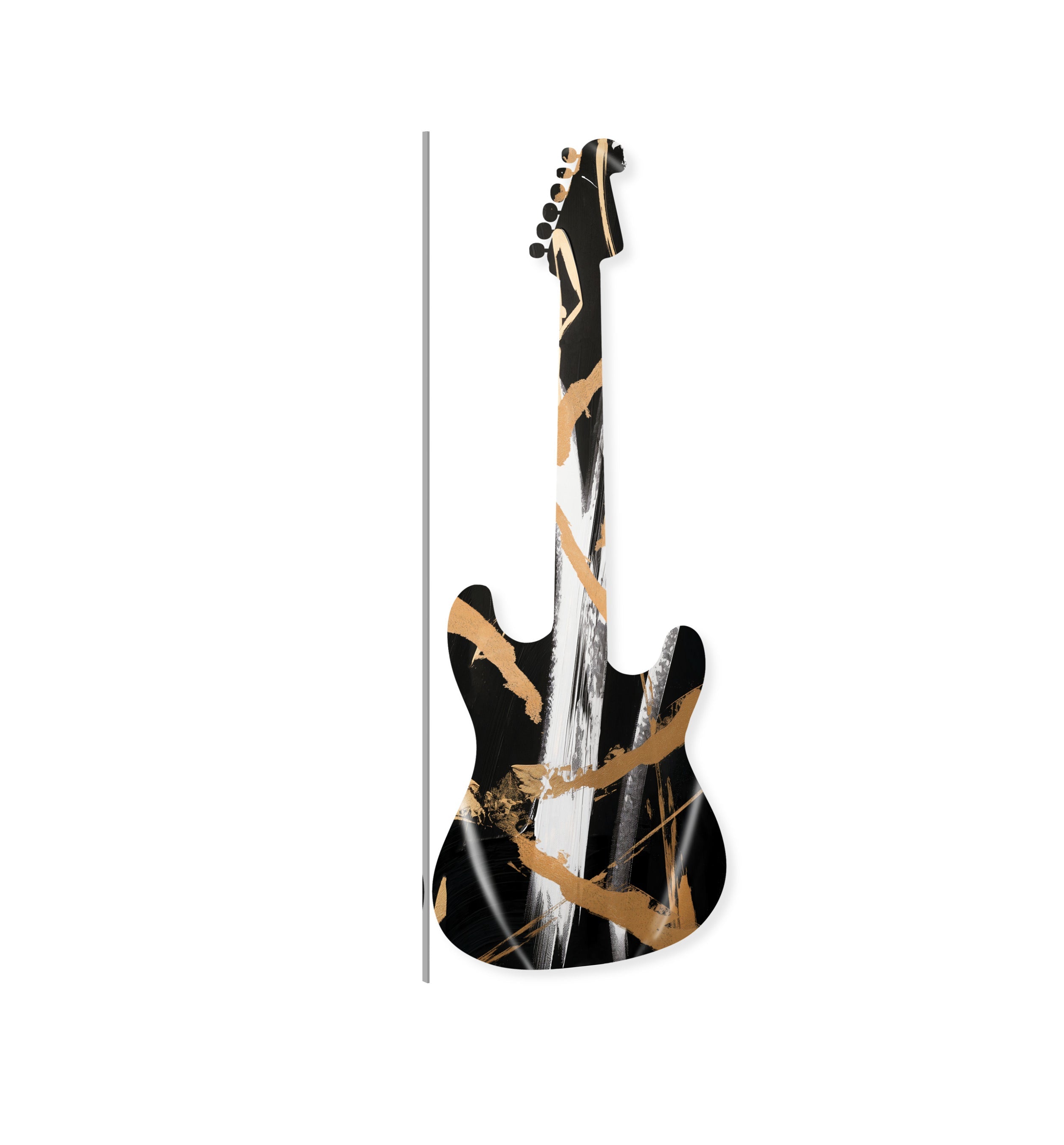 Abstract Black Gold Guitar Diecut Secondary image