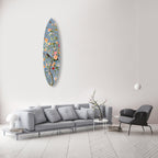 Blooming Dusty Blue Acrylic Surfboard