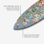 Blooming Dusty Blue Acrylic Surfboard