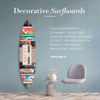 Blooming Dusty Blue Acrylic Surfboard