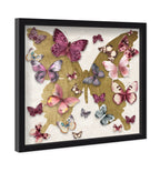 Butterfly Pins Merlot | Hand Embellished & Sculptural Gold Leaf Art