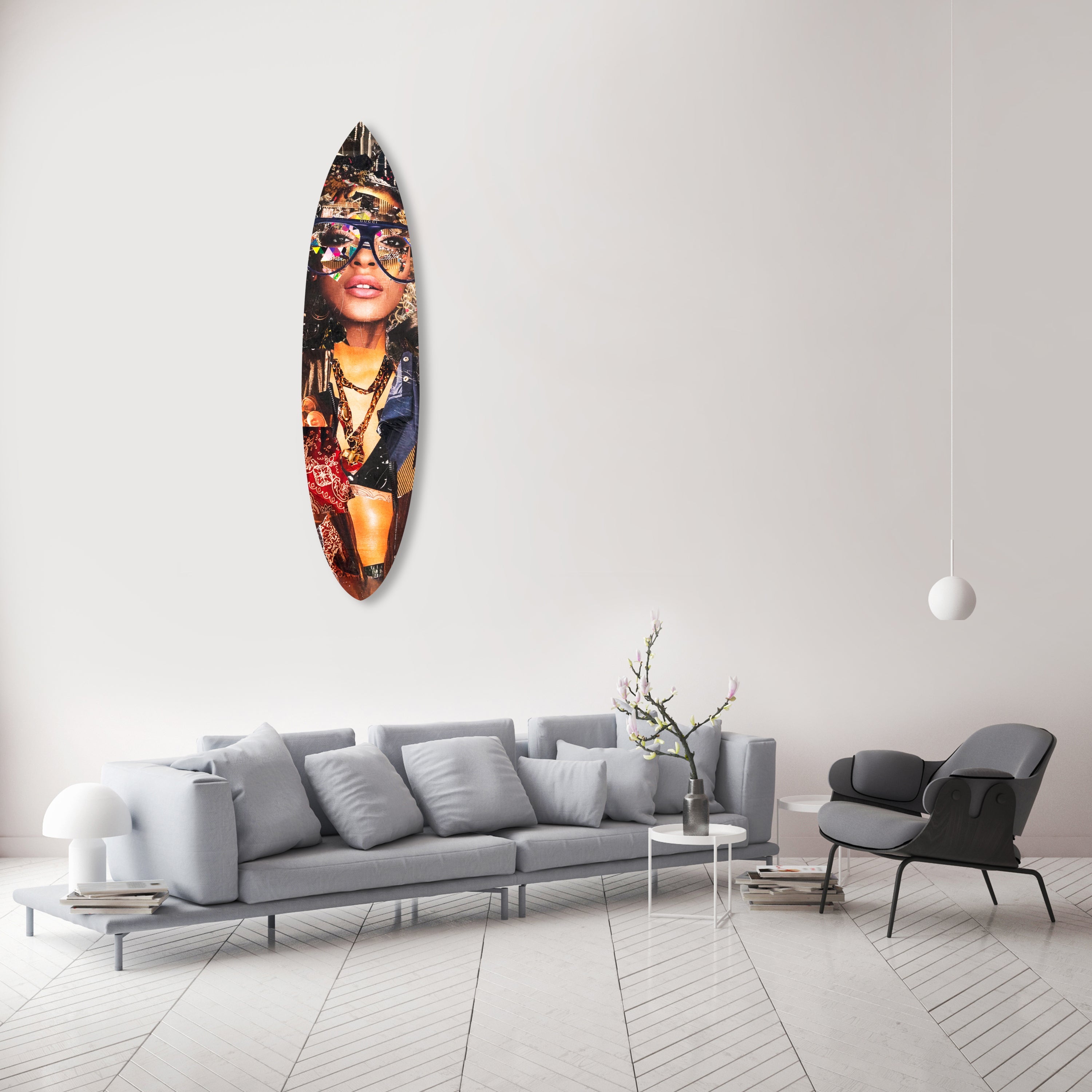 Katy Hirschfeld - Urban Glam Fro Surfboard